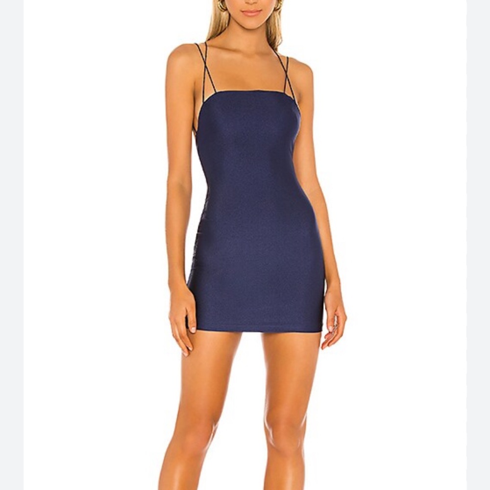 NWT Superdown Revolve Kiki Strappy Mini Dress in Blue